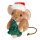 Weihnachtsmaus mit Tannenbaum 11 cm