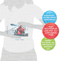 Malen nach Zahlen Motorradfahrer