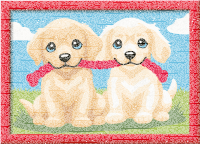 Malen nach Zahlen Spielende Hunde