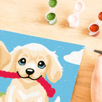 Malen nach Zahlen Spielende Hunde