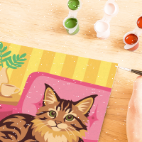 Malen nach Zahlen Maine-Coon-Kätzchen