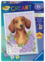 Malen nach Zahlen Dackel Lilac