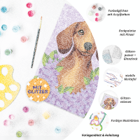 Malen nach Zahlen Dackel Lilac