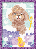 Malen nach Zahlen Badender Pudel