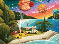 Puzzle Camping unter dem Kosmos (500 Teile)