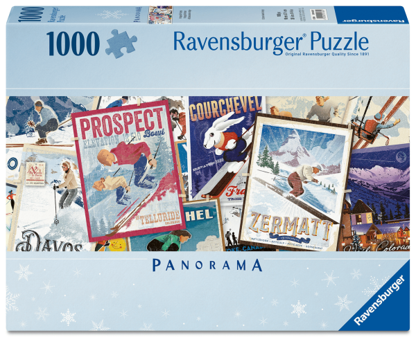 Puzzle Vintage Ski-Poster (1000 Teile)