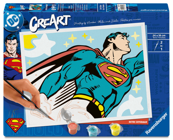 Malen nach Zahlen Retro Superman