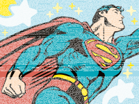 Malen nach Zahlen Retro Superman