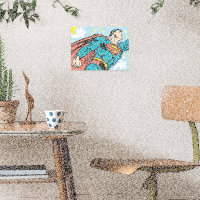 Malen nach Zahlen Retro Superman